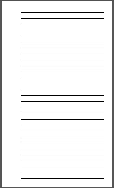 Recollections lined paper