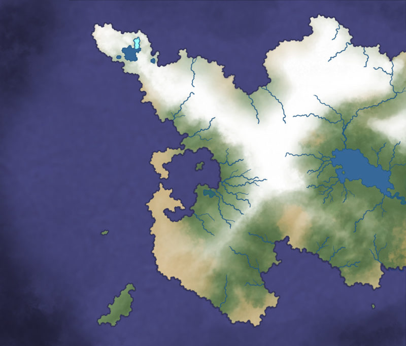 Completed land mass for Amroch