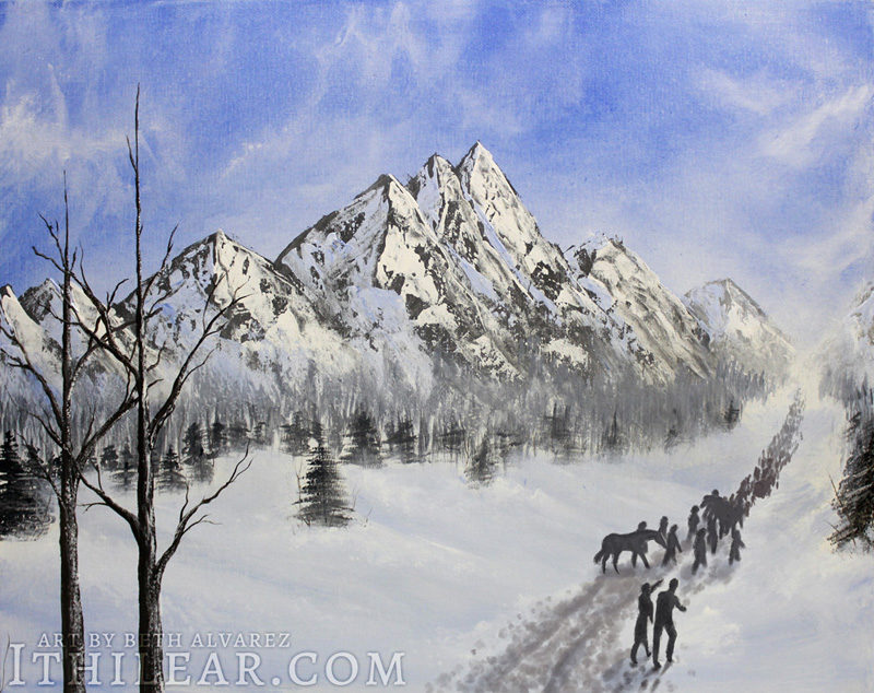 Winter painting by Beth Alvarez